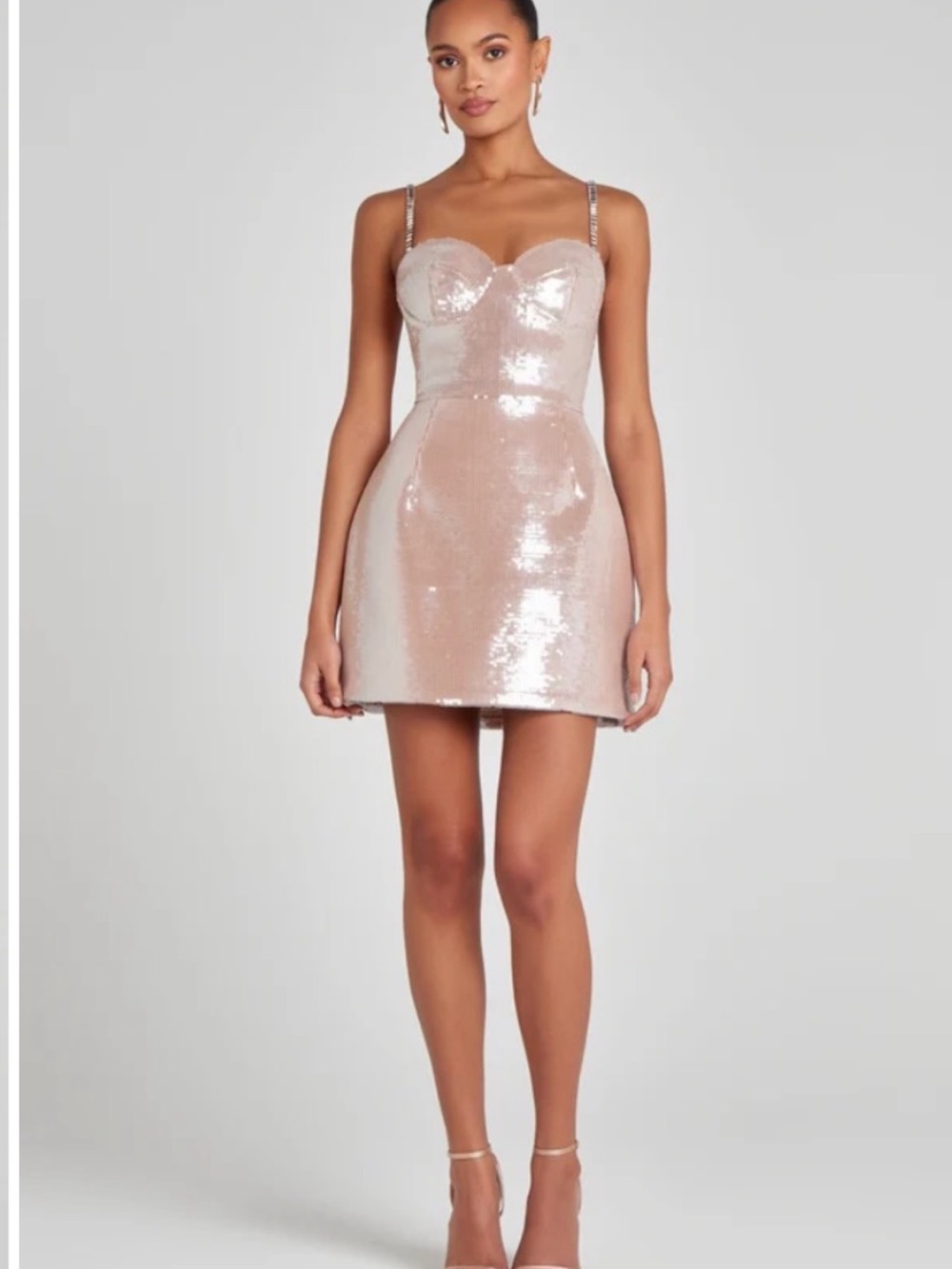 Nadine Merabi - leyton champagne dress